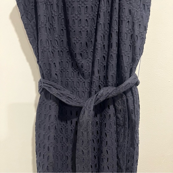 Ann Taylor- Eyelet Square Neck Puff Sleeve Midi Dress - Picture 5 of 7